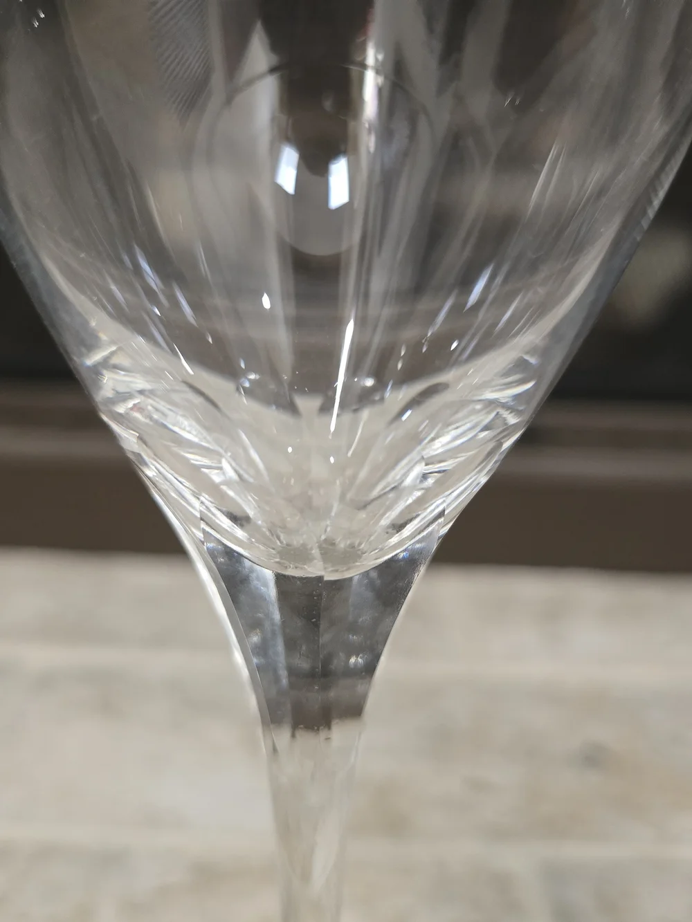 Schott-Zwiesel Duet Clear Pair White Wine Glass Set Of 2 Crystal Thumb Cuts